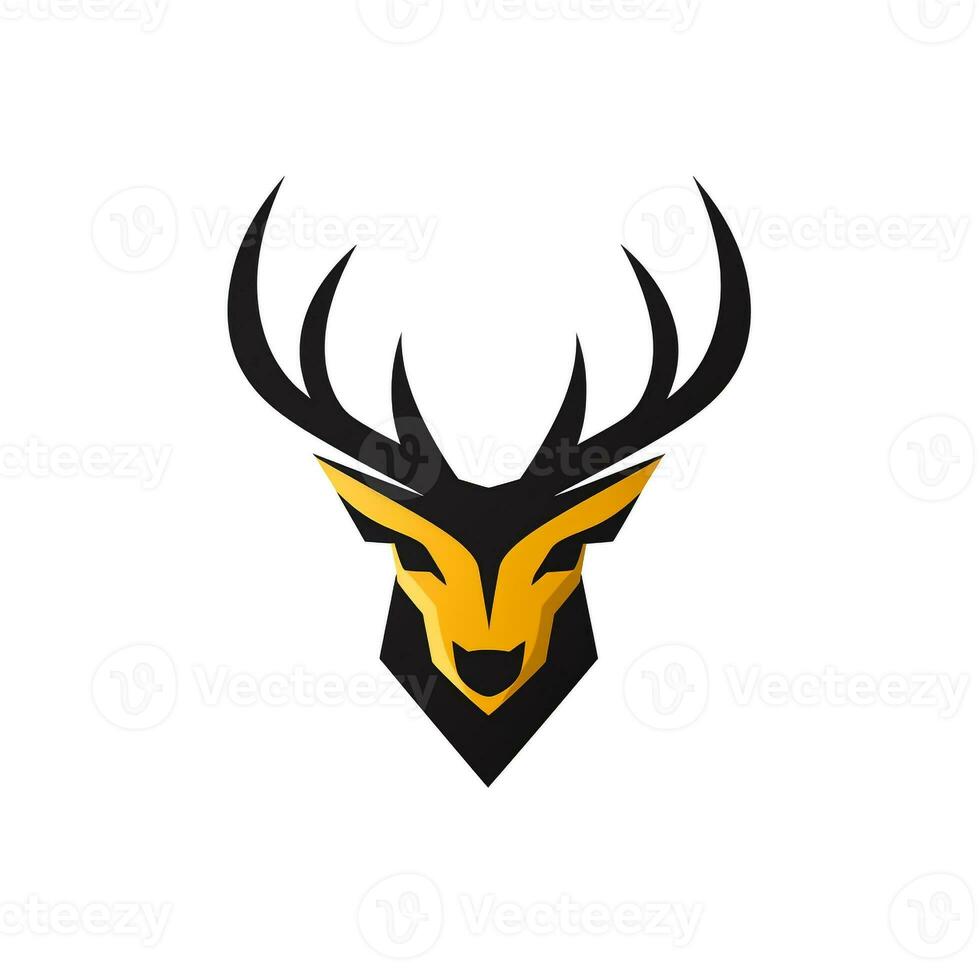 AI generated a comic deer head logo. Generative AI photo