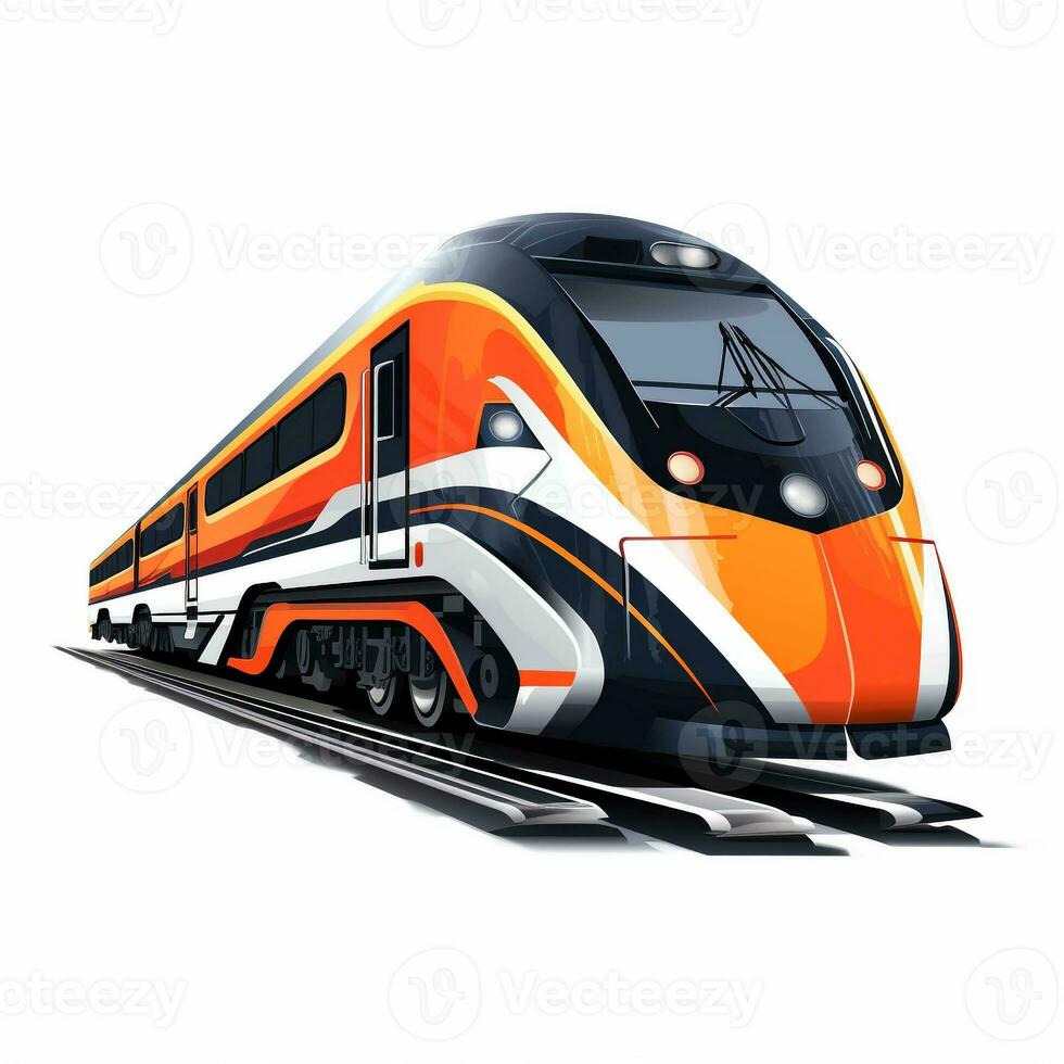 ai generado 3d logo de un tren. generativo ai foto