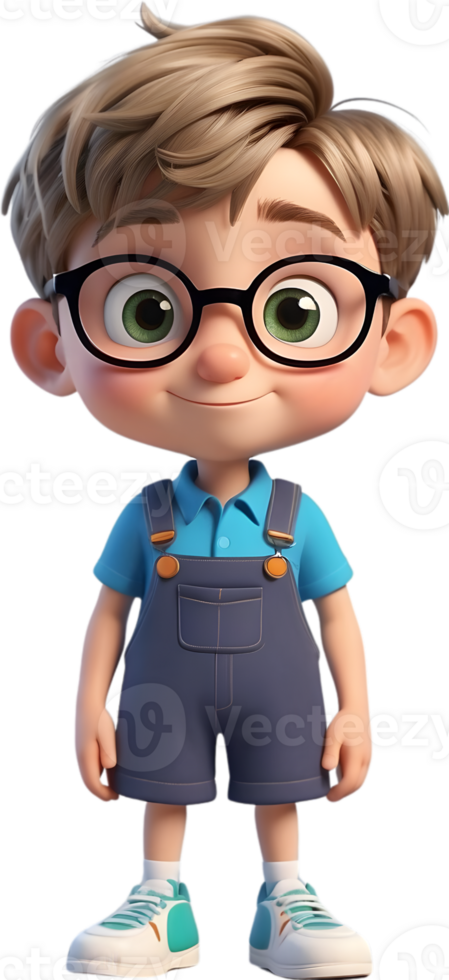 AI generated Cartoon boy with occupation illustration, cute little worker graphic png