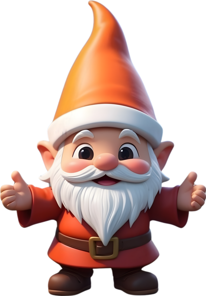 AI generated a cartoon gnome png