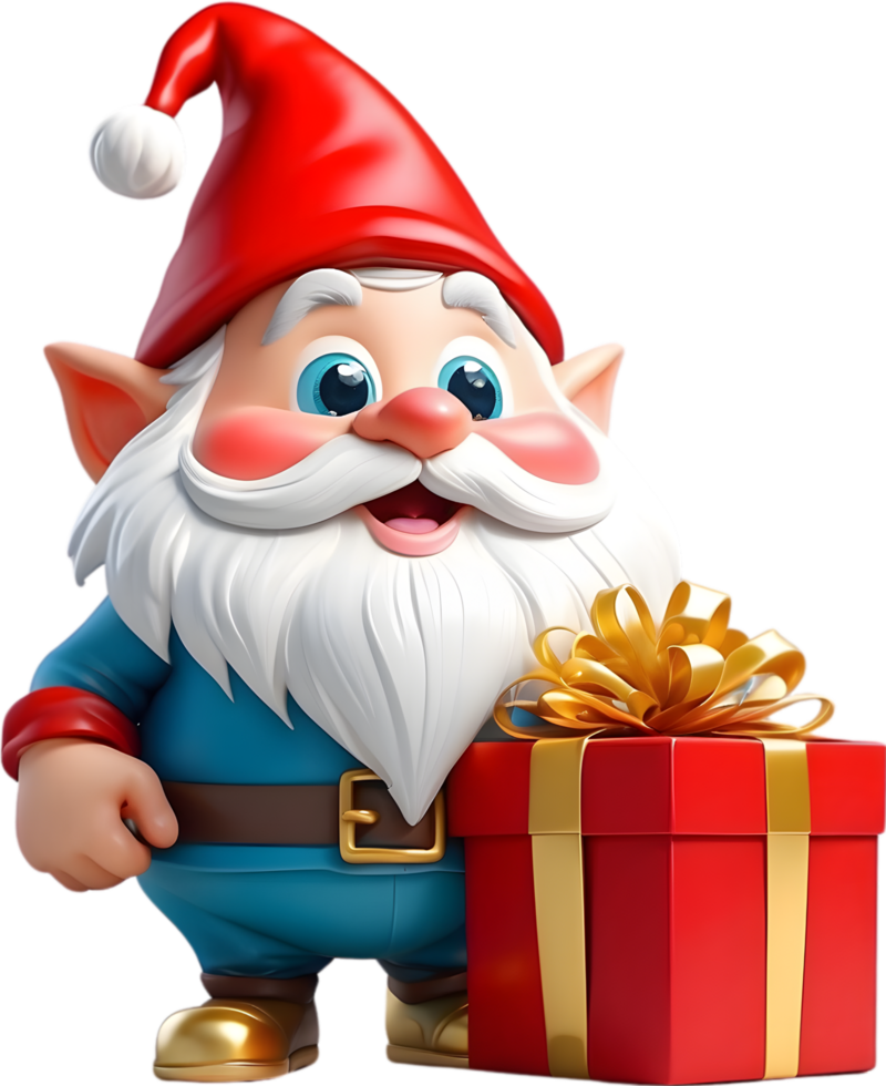 AI generated a cartoon gnome png