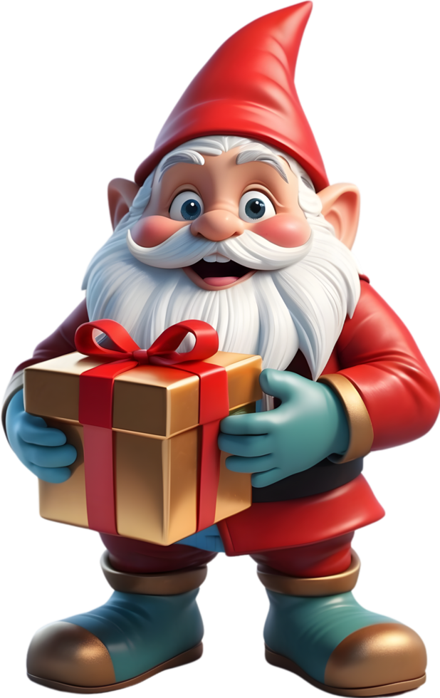 AI generated a cartoon gnome png