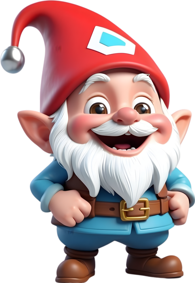 AI generated a cartoon gnome png