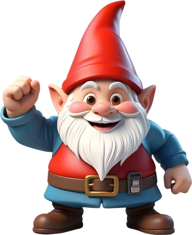 AI generated a cartoon gnome png
