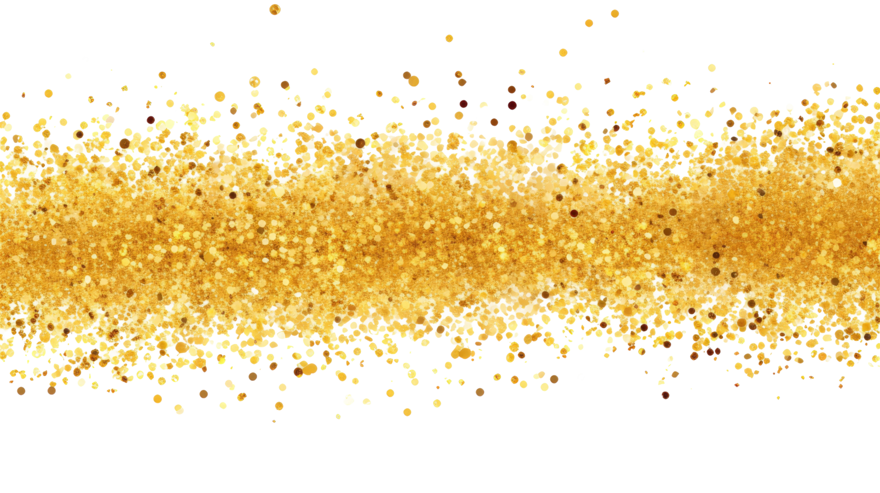 AI generated Gold Sparkle And Glitter Dust Effect isolated on transparent background. png