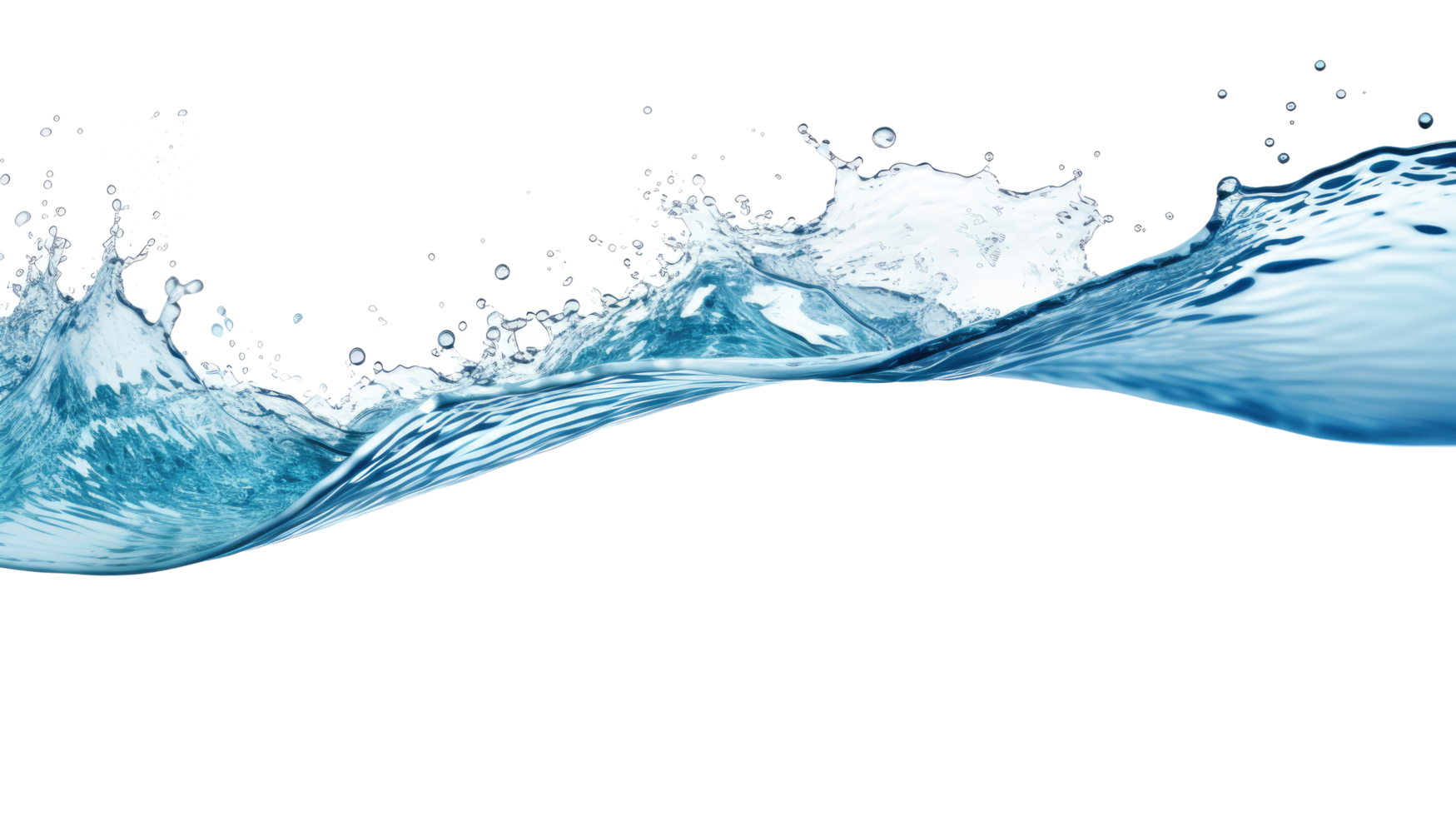 AI generated Water wave splash isolated on transparent background. png
