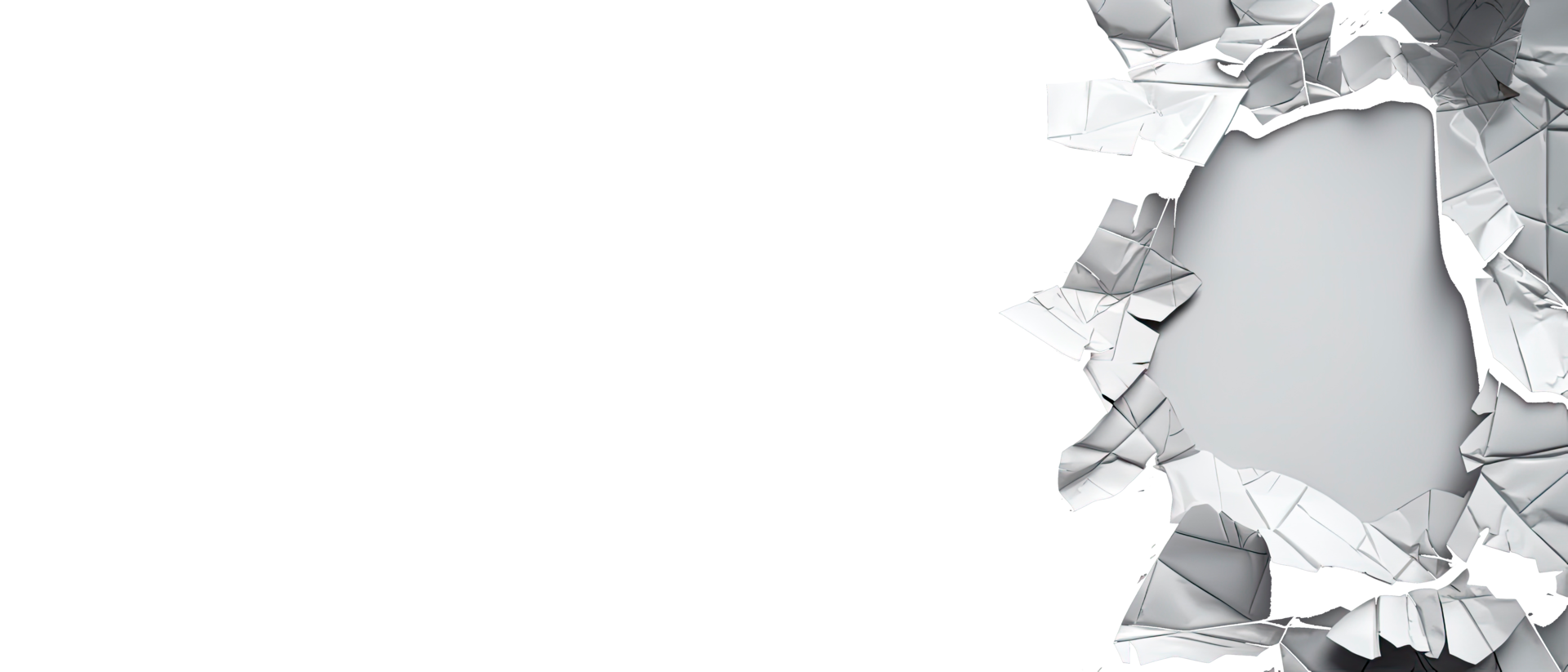 AI generated Realistic White Ripped Paper Effect on Transparent Background png