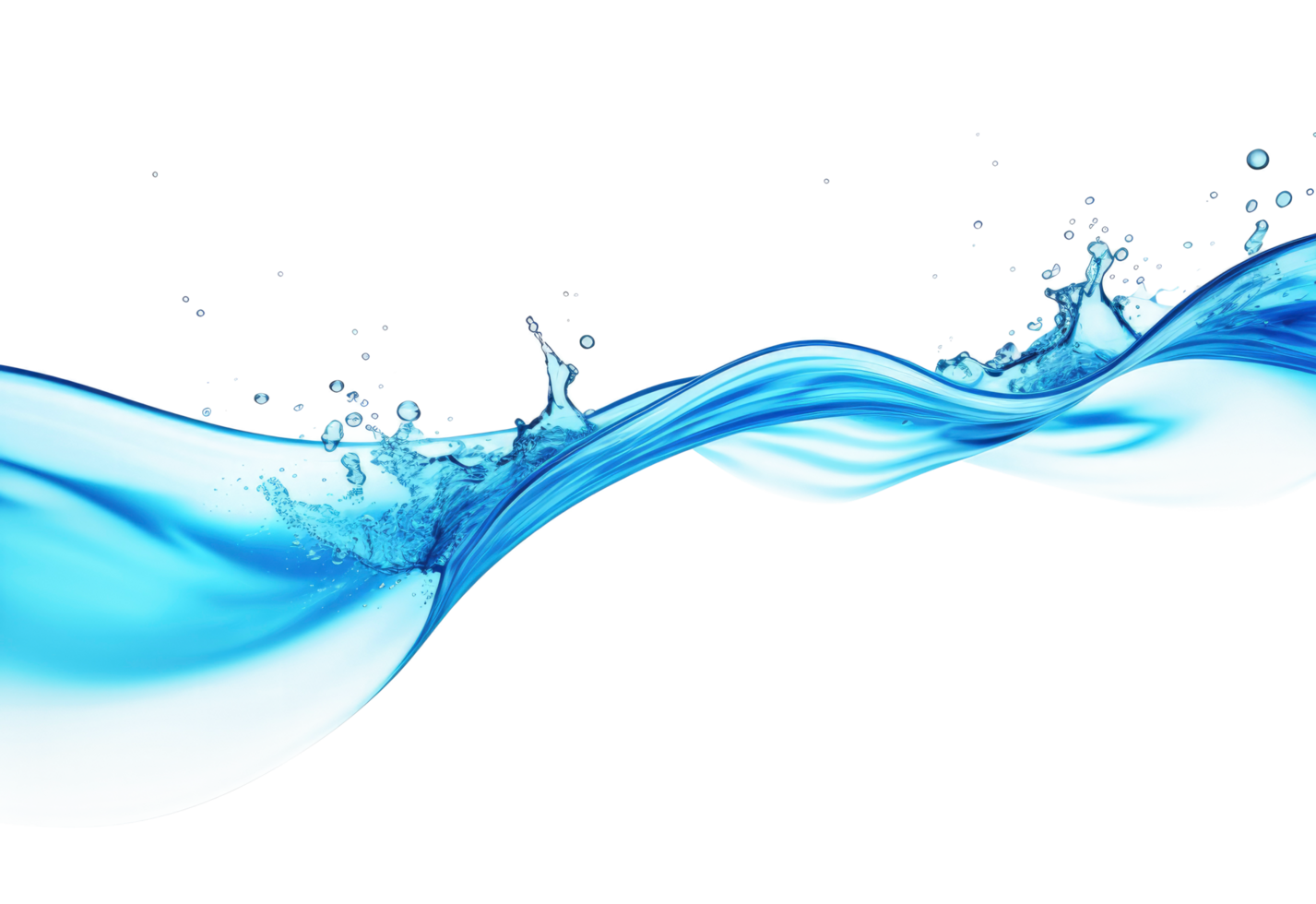 AI generated Water wave splash isolated on transparent background. png