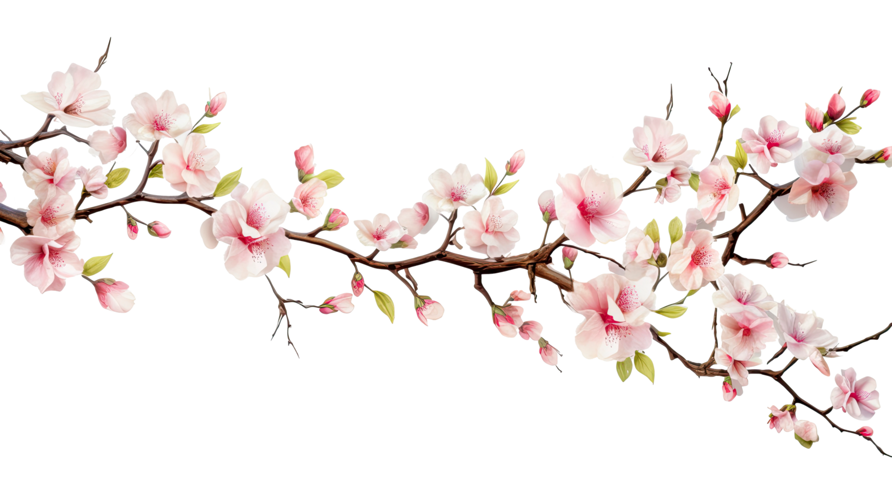 AI generated Tree branch flower isolated on a transparent background. png