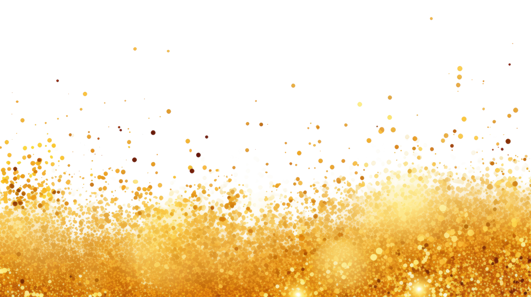 AI generated Gold Sparkle And Glitter Dust Effect isolated on transparent background. png