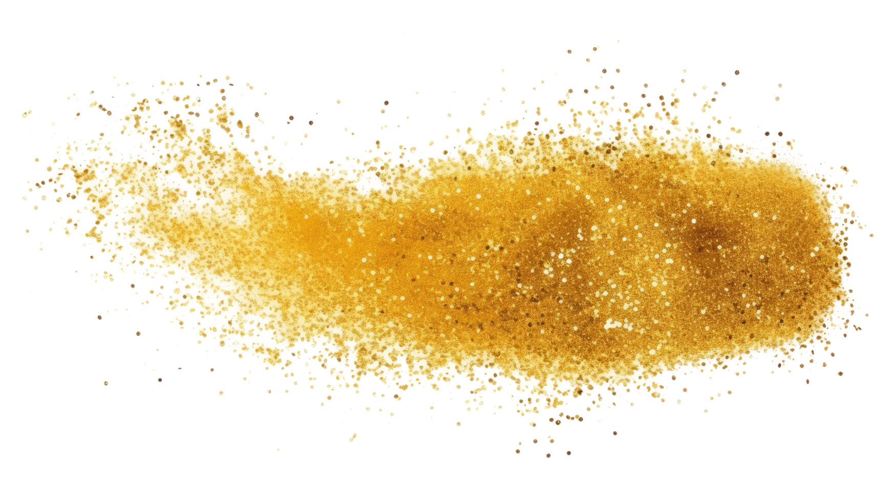AI generated Gold Sparkle And Glitter Dust Effect isolated on transparent background. png