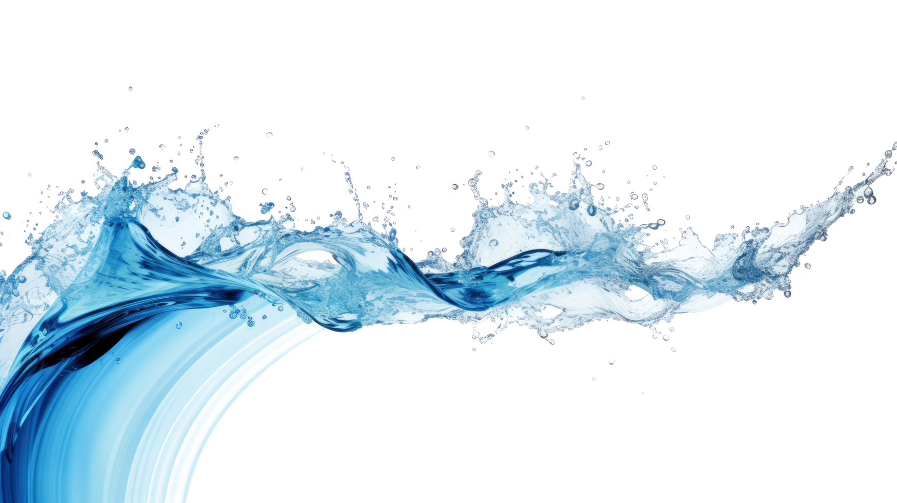 AI generated Water wave splash isolated on transparent background. png