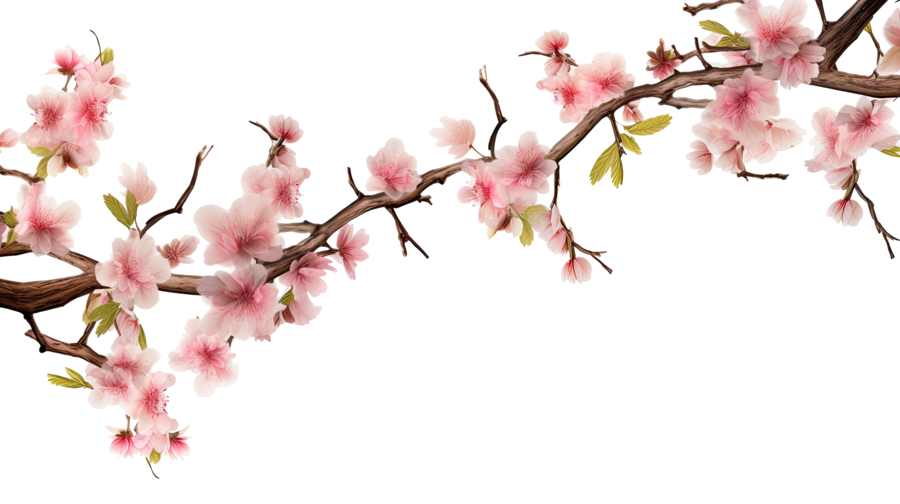 AI generated Tree branch flower isolated on a transparent background. png