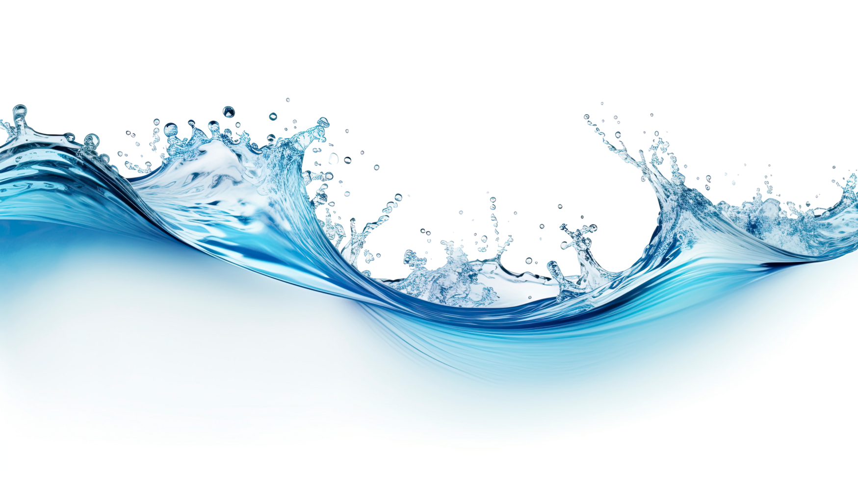 AI generated Water wave splash isolated on transparent background. png