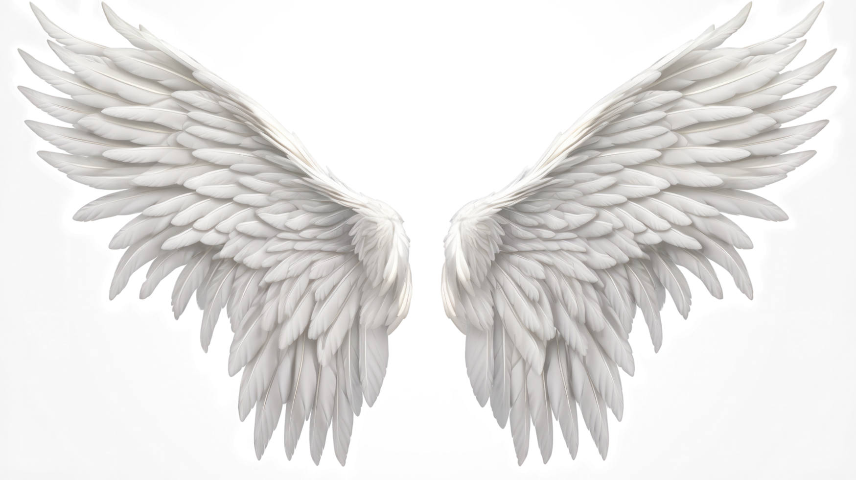 AI generated White wings isolated on a transparent background. png