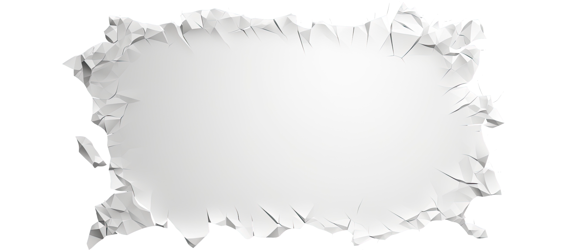 AI generated Realistic White Ripped Paper Effect on Transparent Background png