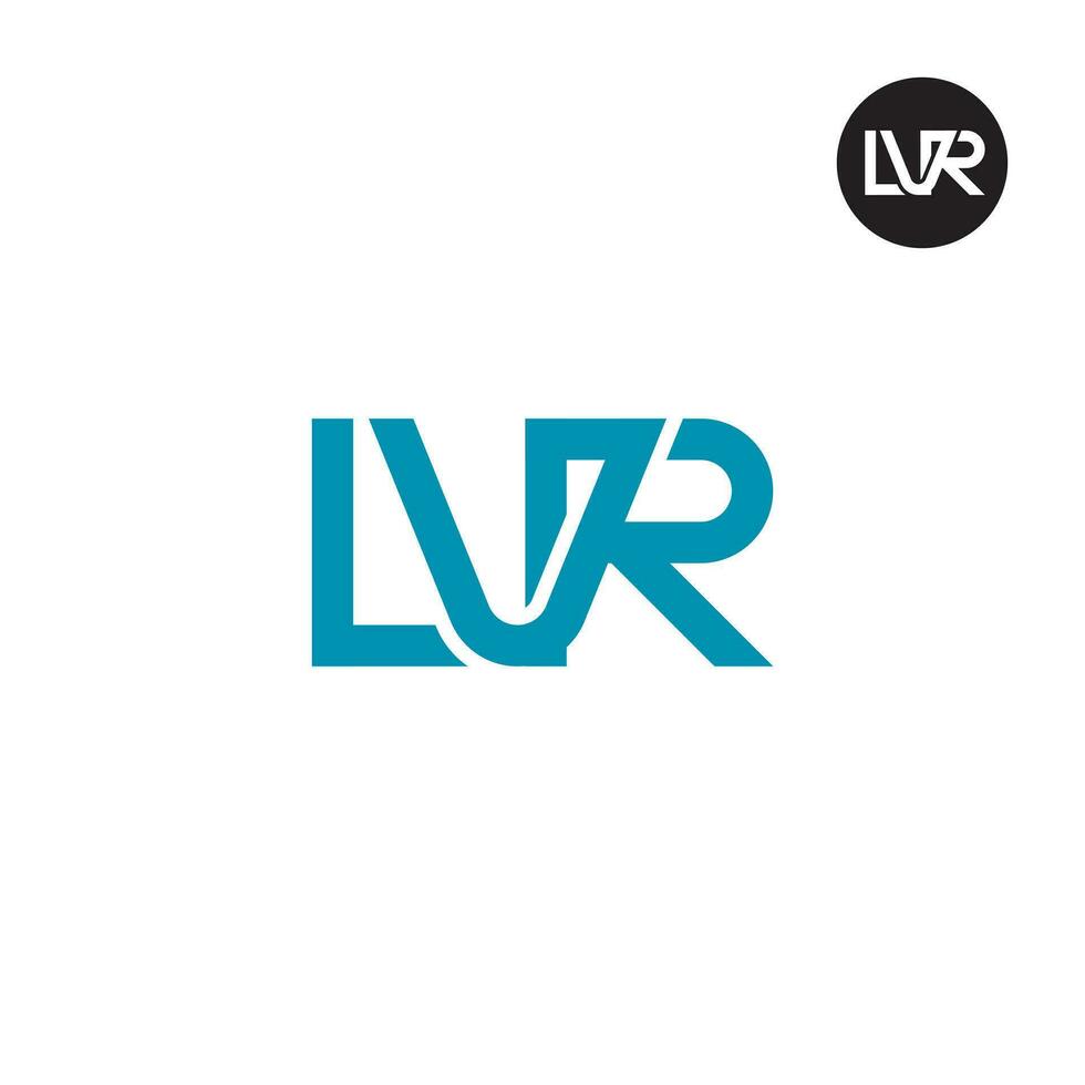 letra lvr monograma logo diseño vector