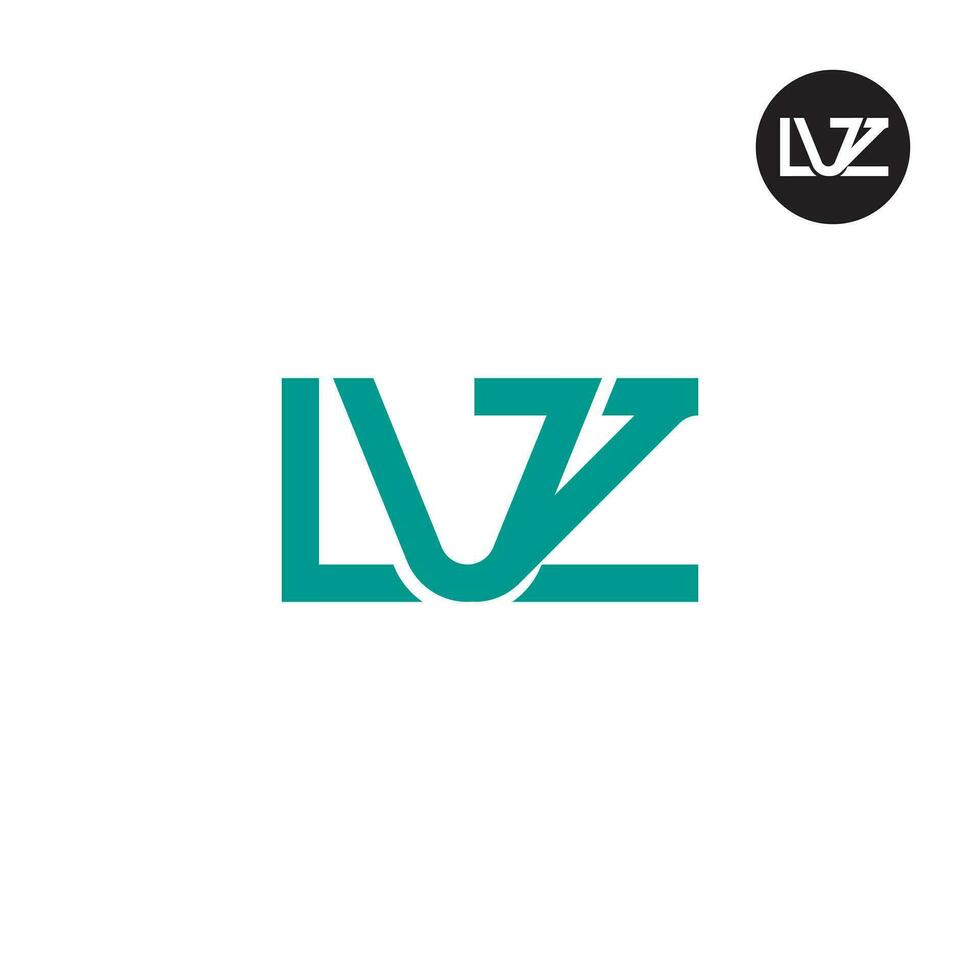 letra lvz monograma logo diseño vector