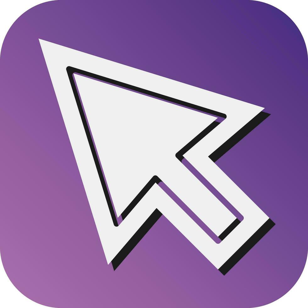 Mouse Cursor  Vector Glyph Gradient Background Icon For Personal And Commercial Use.