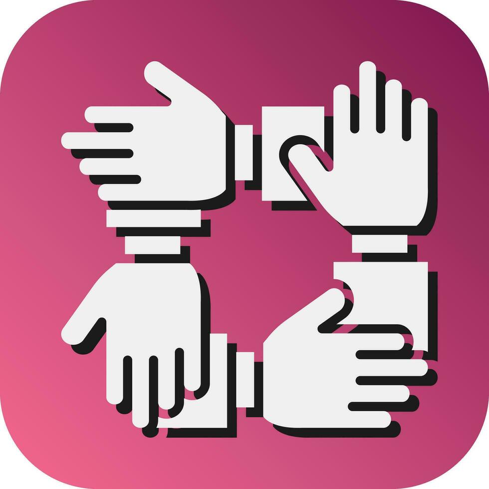 Cooperation  Vector Glyph Gradient Background Icon For Personal And Commercial Use.