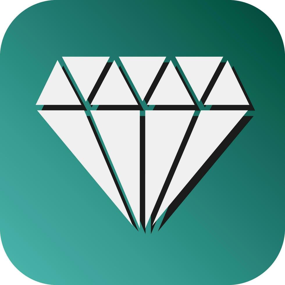 Diamond  Vector Glyph Gradient Background Icon For Personal And Commercial Use.