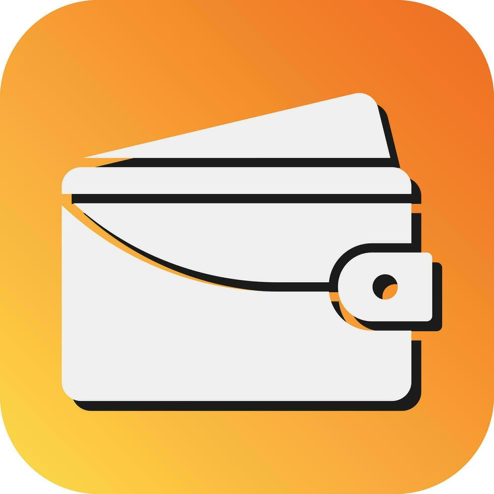 Wallet  Vector Glyph Gradient Background Icon For Personal And Commercial Use.