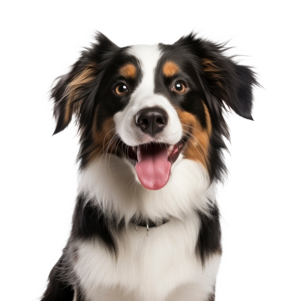 AI generated Happy dog looking at the camera on the transparent background. png