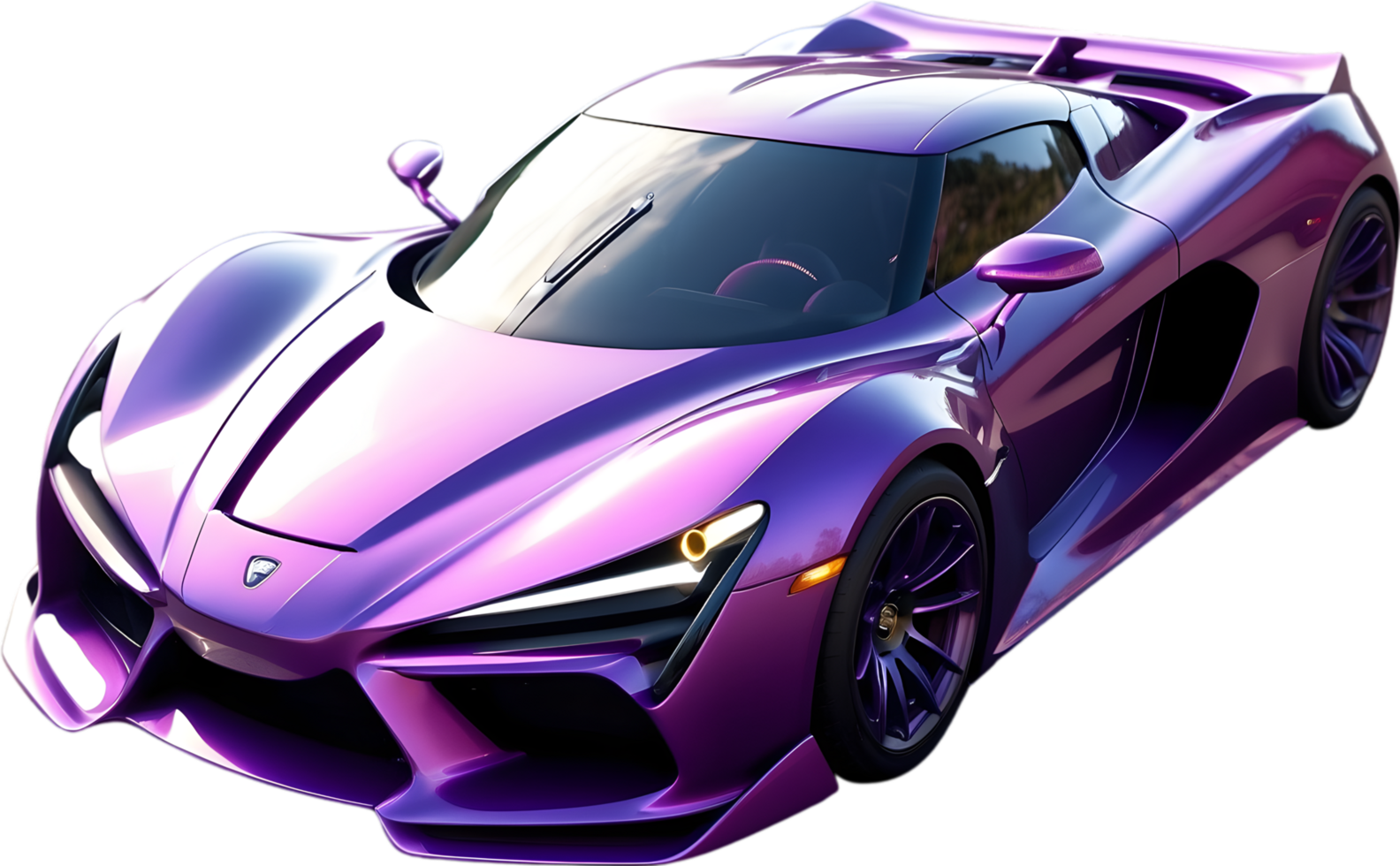 AI generated a sports car model on a transparent background png