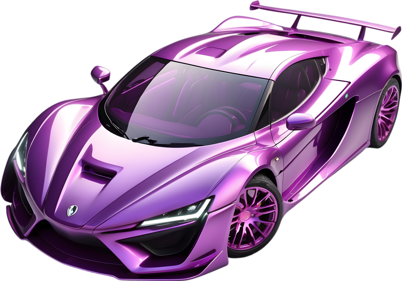 AI generated a sports car model on a transparent background png