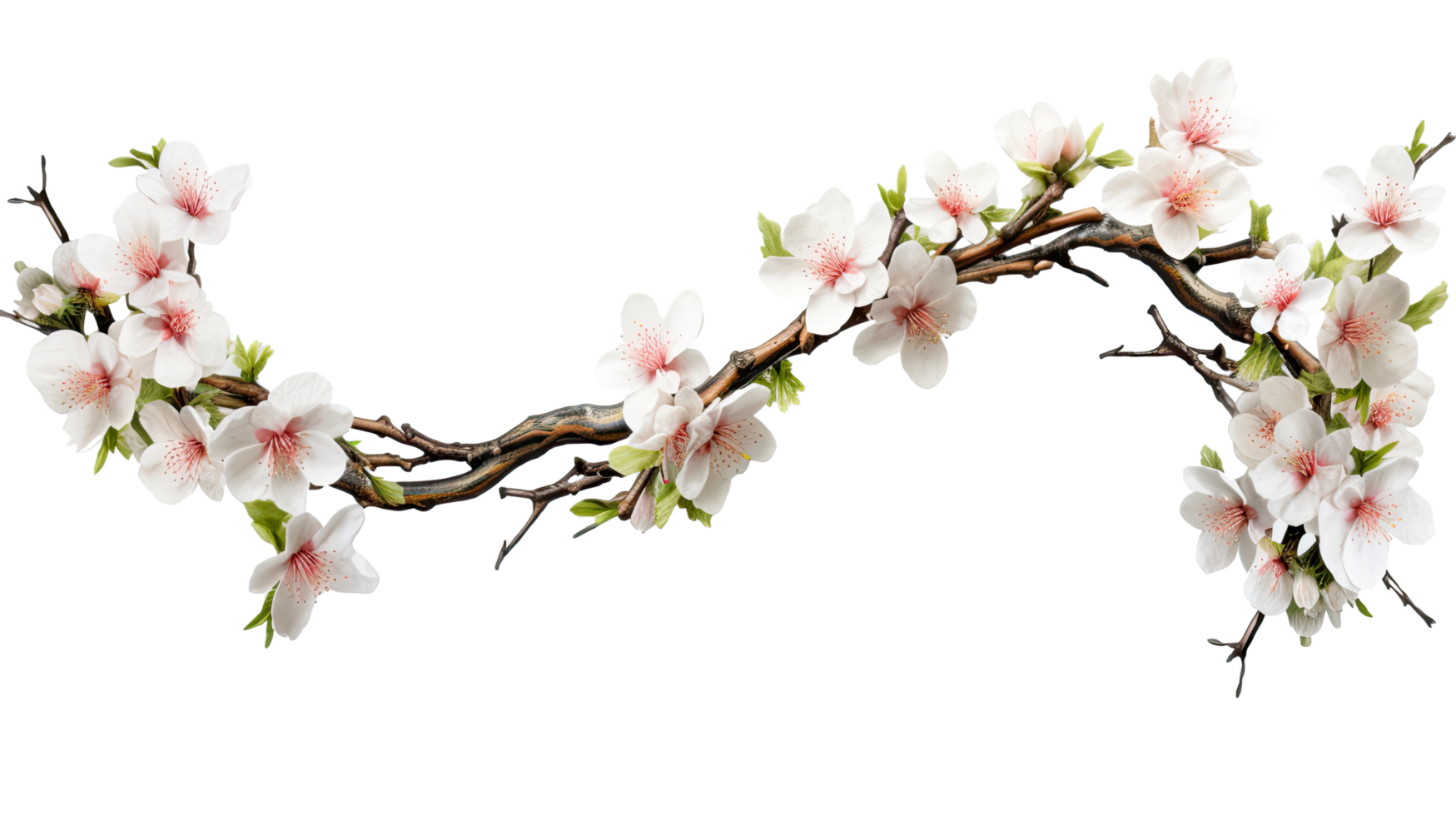 AI generated Tree branch flower isolated on a transparent background. png