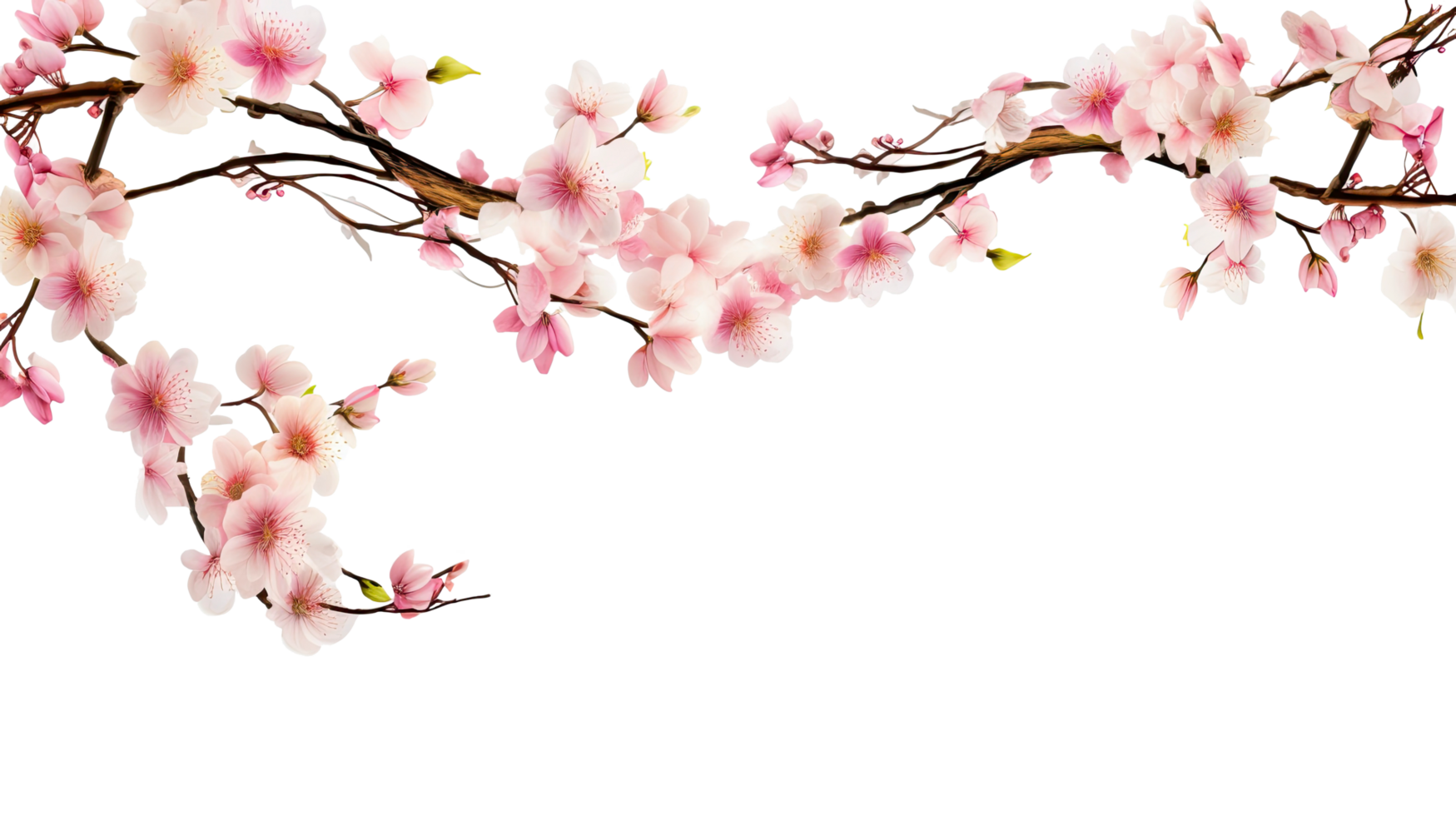 AI generated Tree branch flower isolated on a transparent background. png