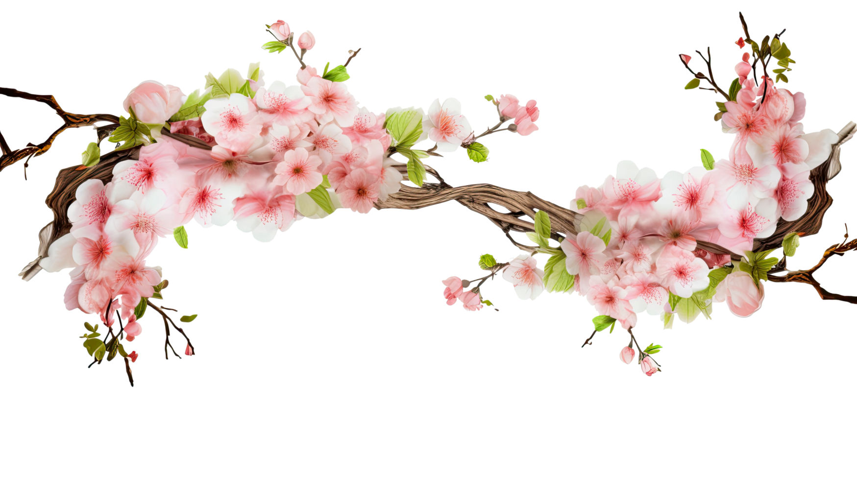 AI generated Tree branch flower isolated on a transparent background. png