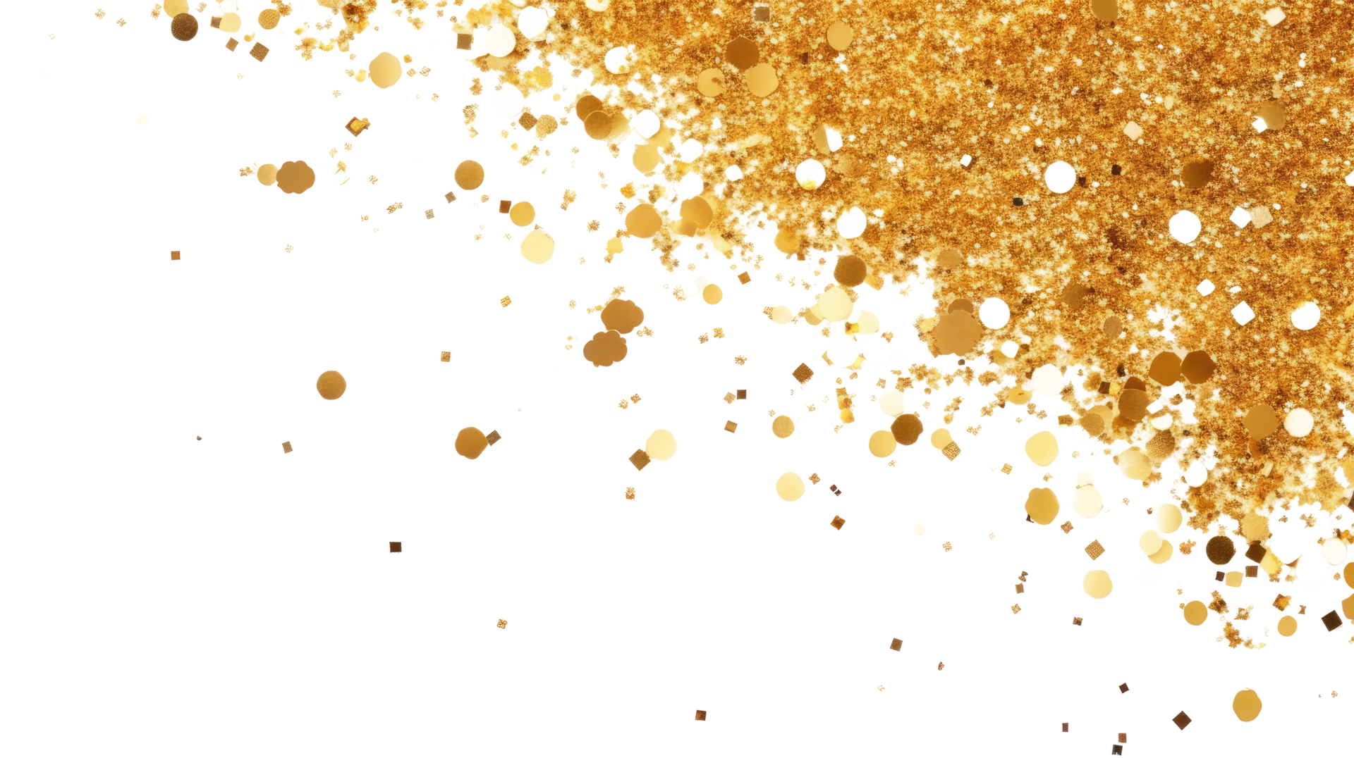 AI generated Gold Sparkle And Glitter Dust Effect isolated on