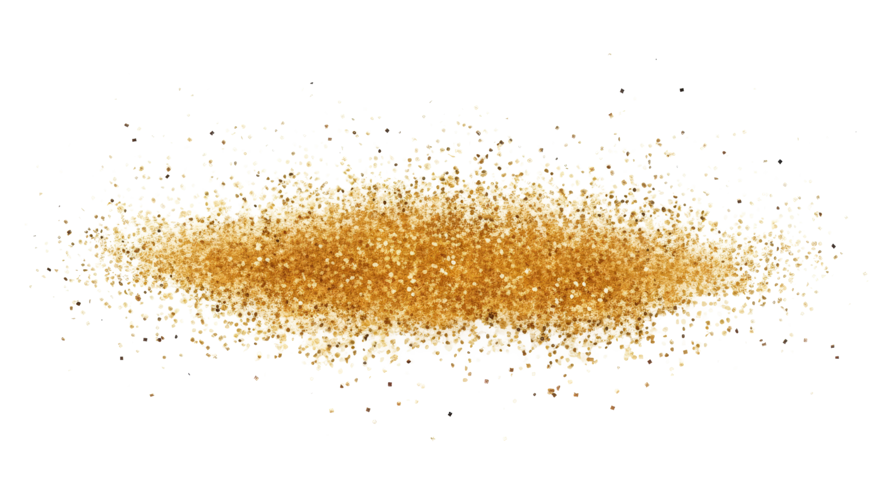 AI generated Gold Sparkle And Glitter Dust Effect isolated on transparent background. png