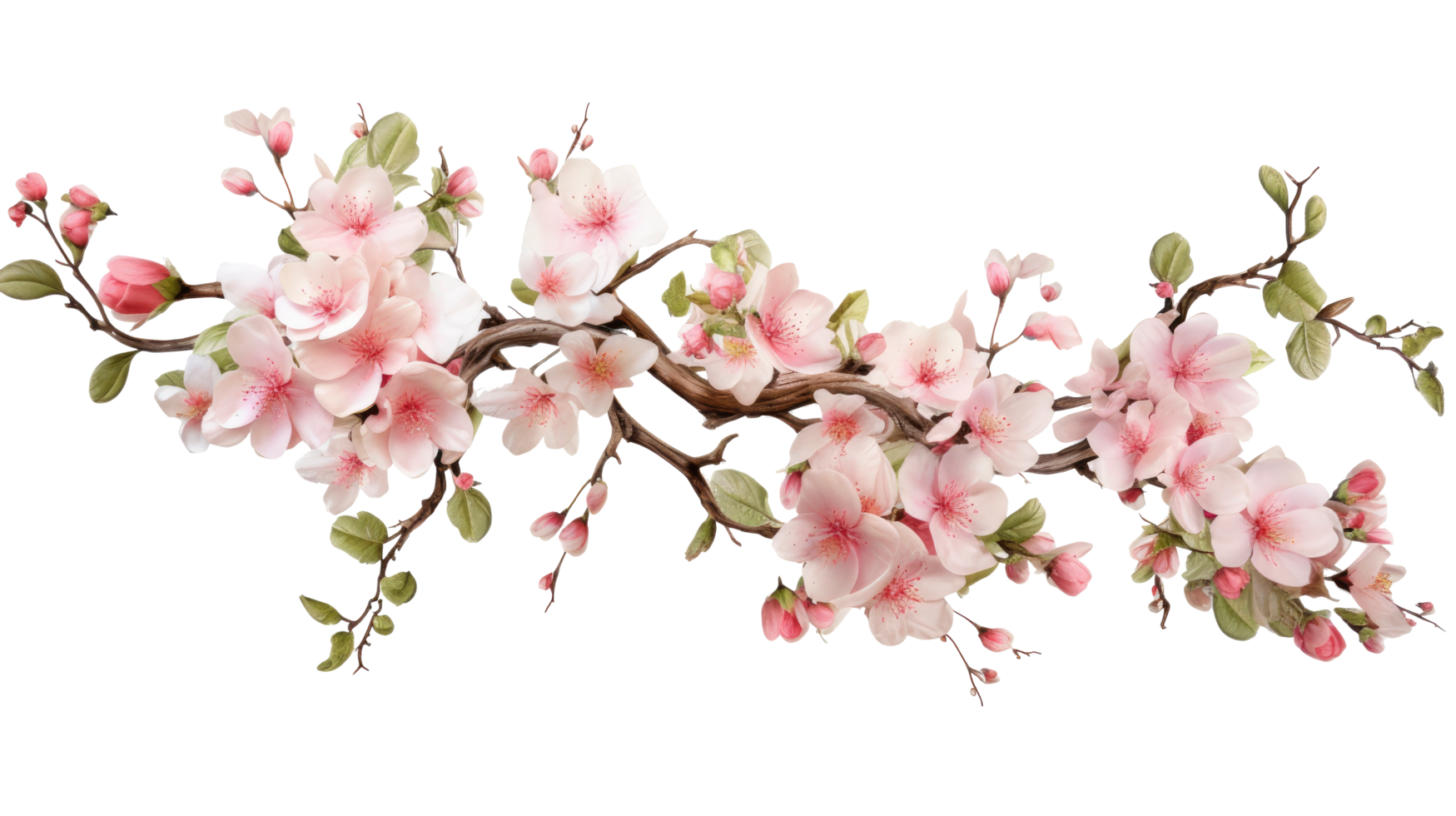AI generated Tree branch flower isolated on a transparent background. png