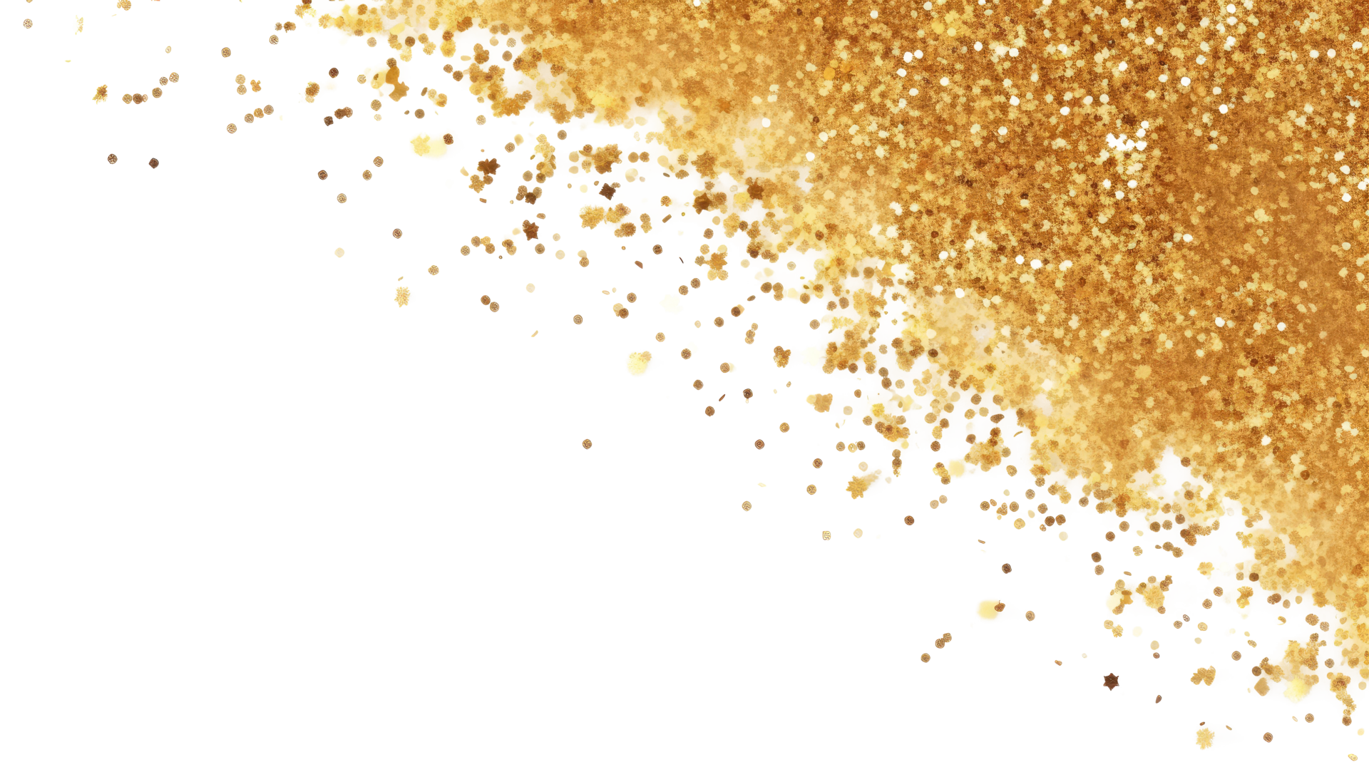 AI generated Gold Sparkle And Glitter Dust Effect isolated on