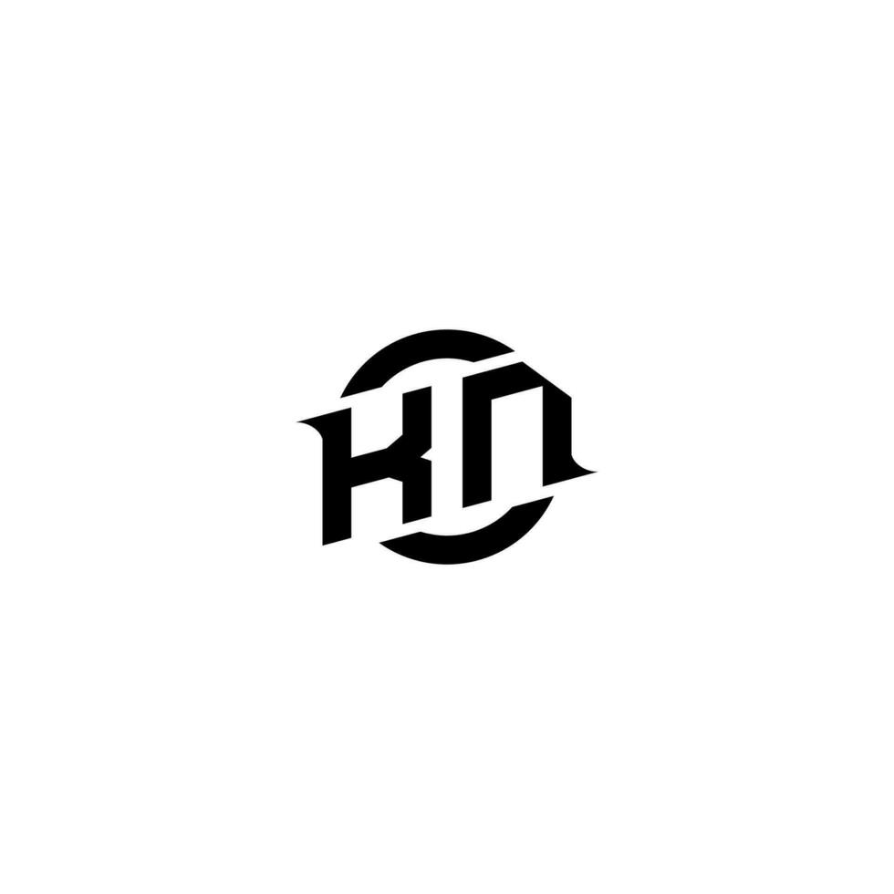 KN Premium esport logo design Initials vector