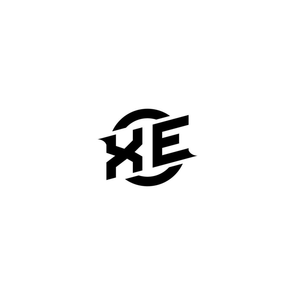 XE Premium esport logo design Initials vector