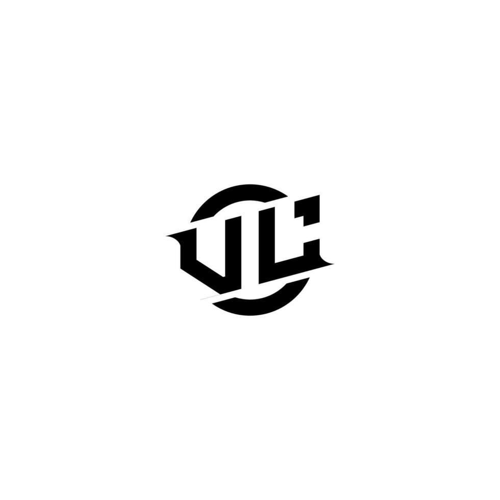 VL Premium esport logo design Initials vector