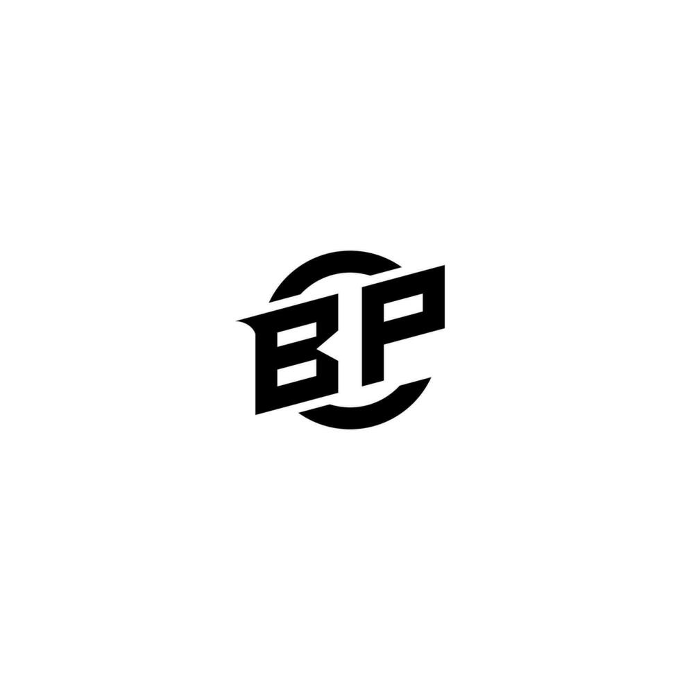BP Premium esport logo design Initials vector
