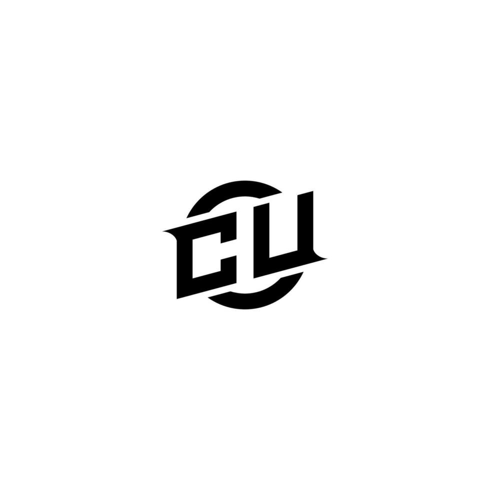 CU Premium esport logo design Initials vector