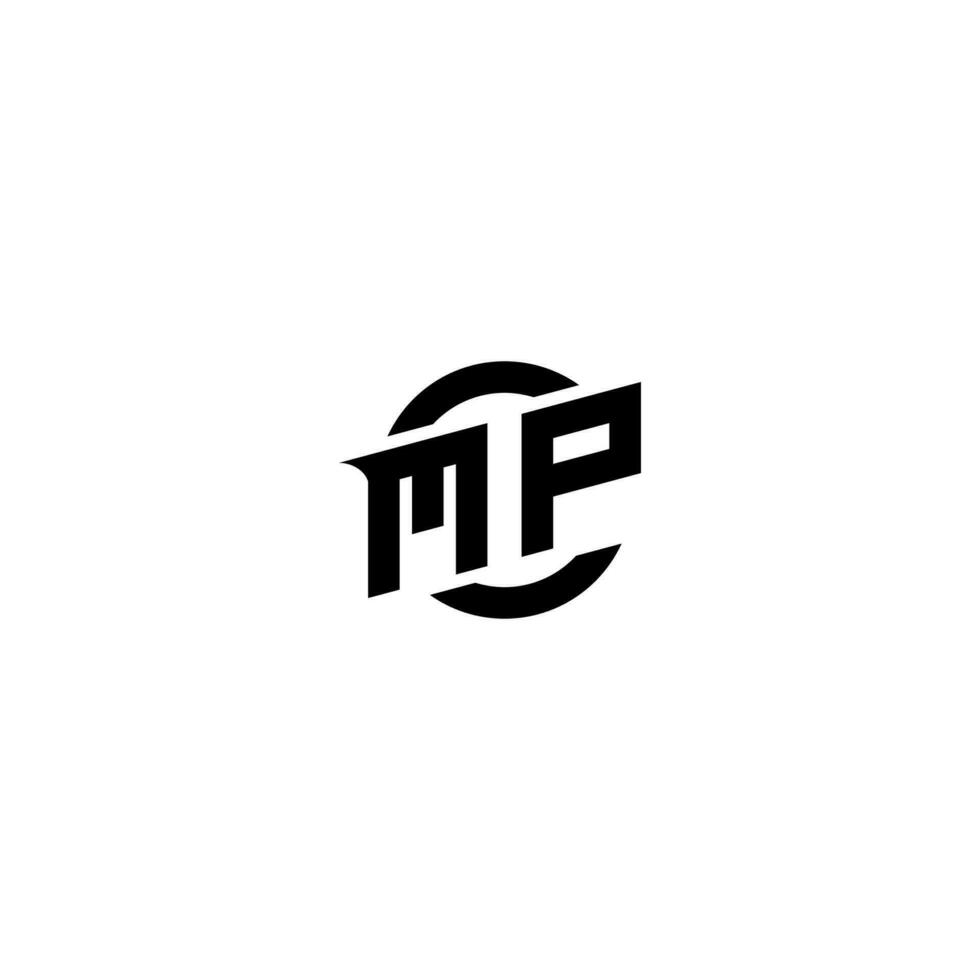MP Premium esport logo design Initials vector