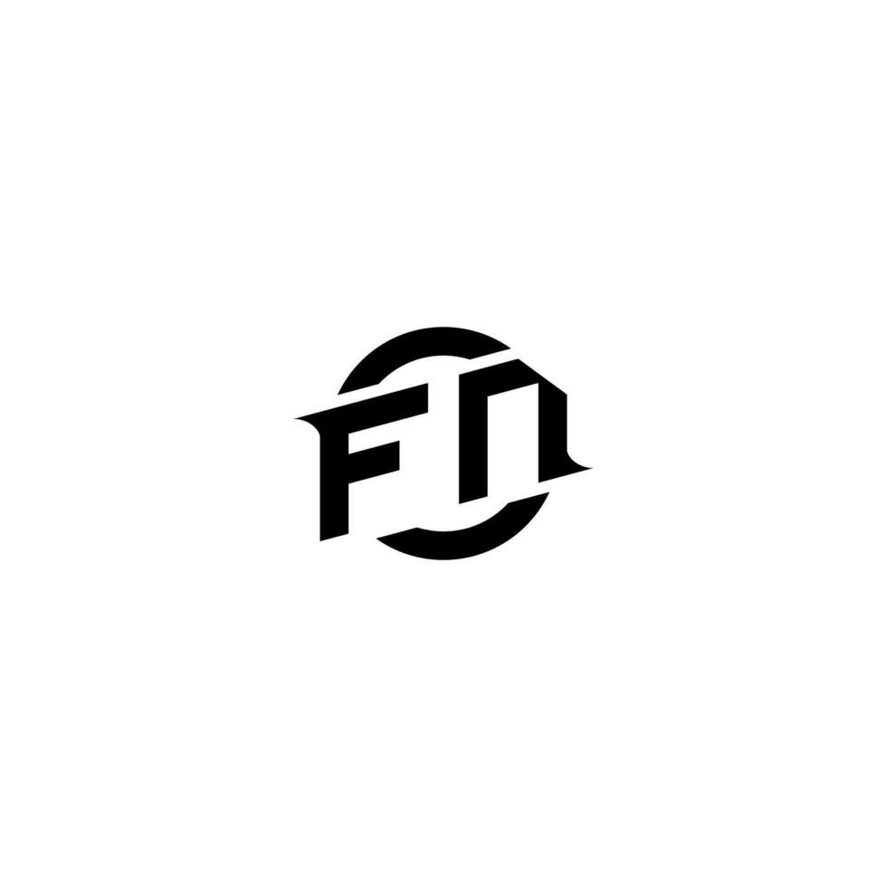 FN Premium esport logo design Initials vector