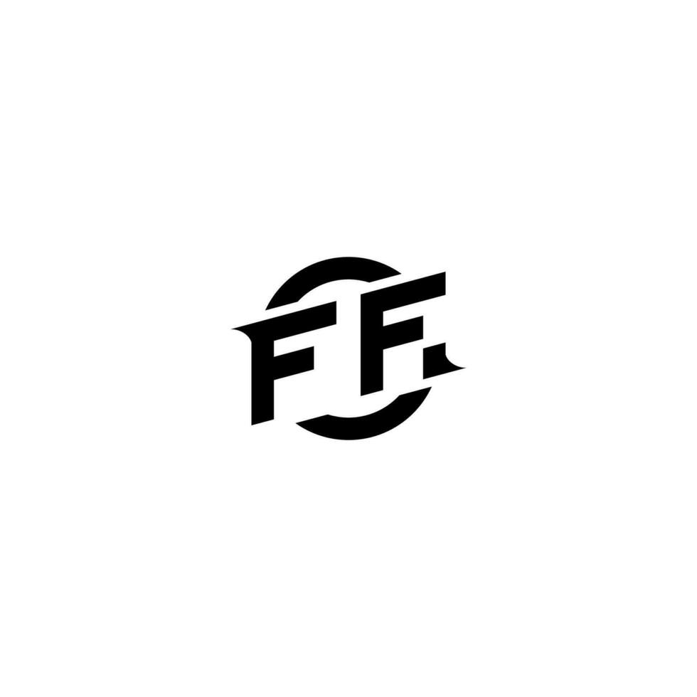 FF Premium esport logo design Initials vector