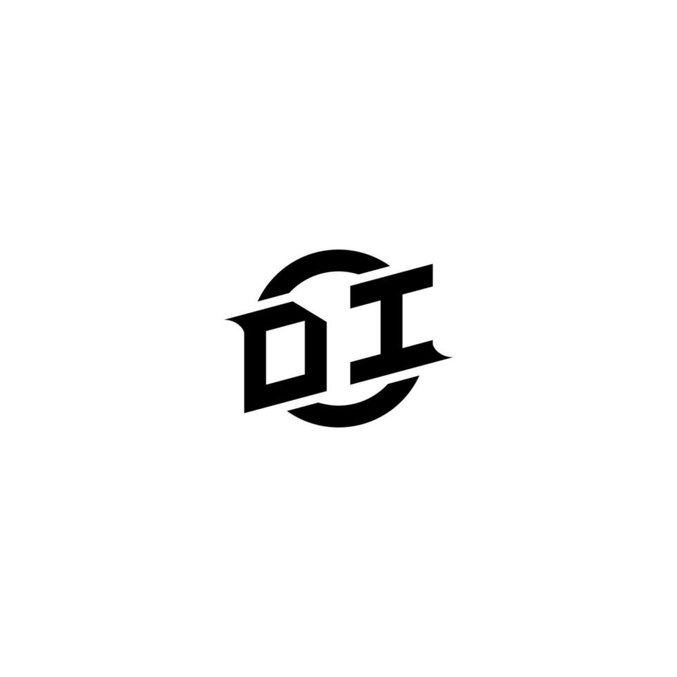 DI Premium esport logo design Initials vector