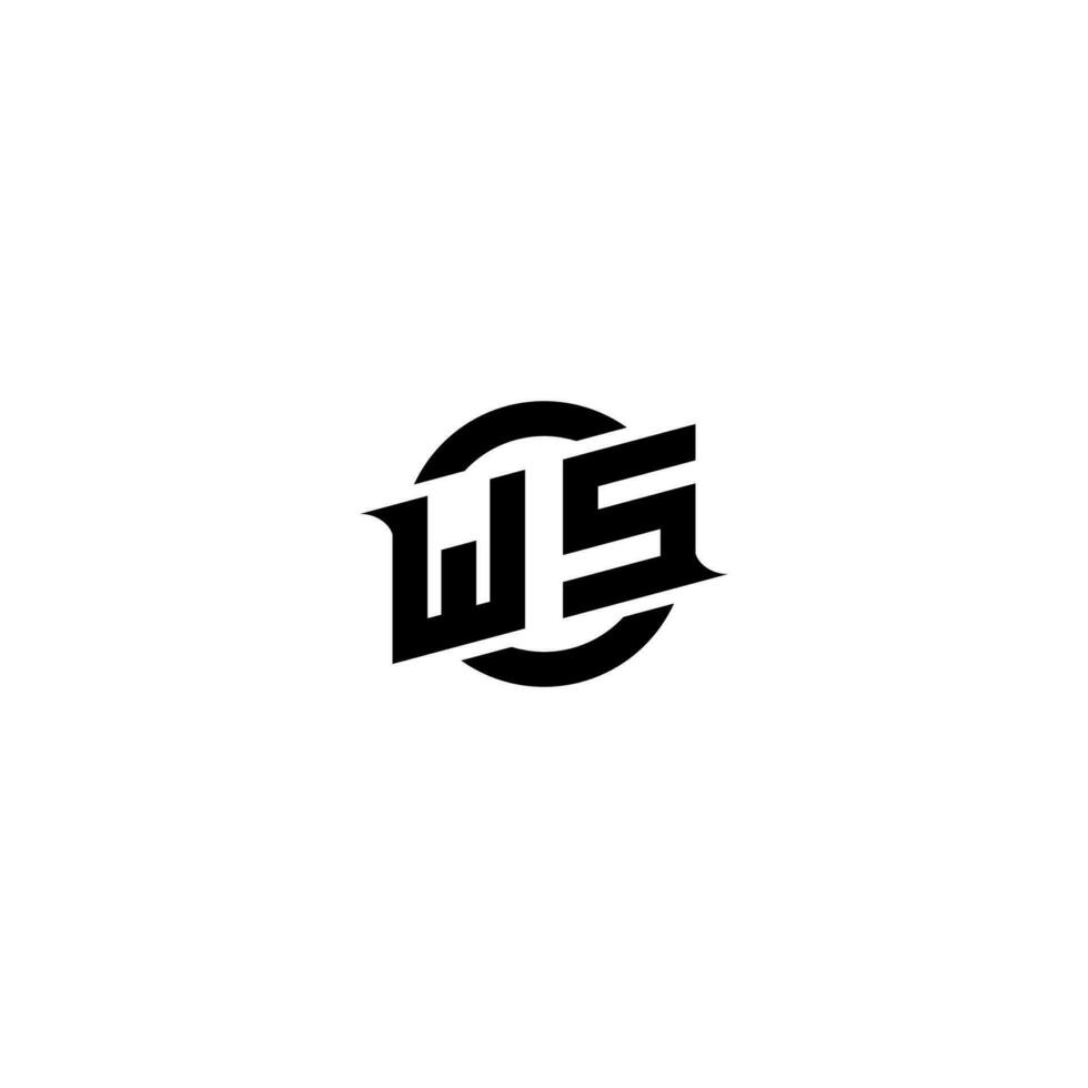 WS Premium esport logo design Initials vector