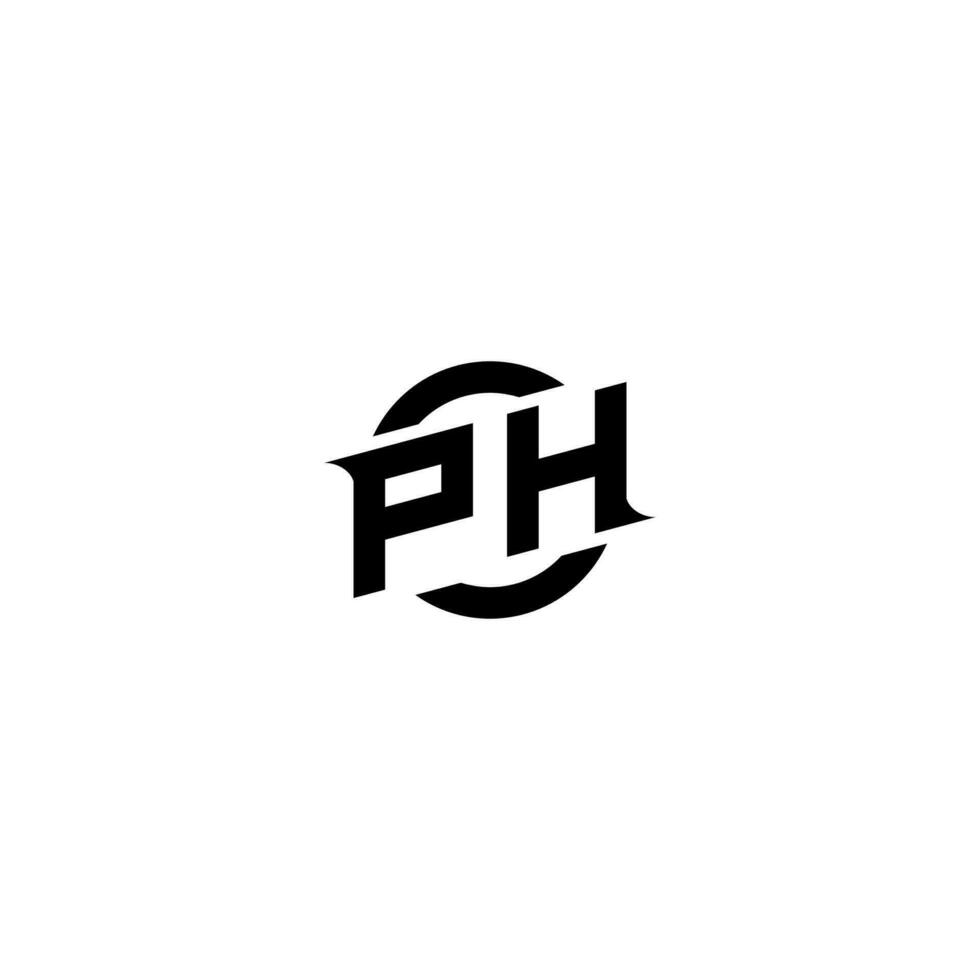 PH Premium esport logo design Initials vector