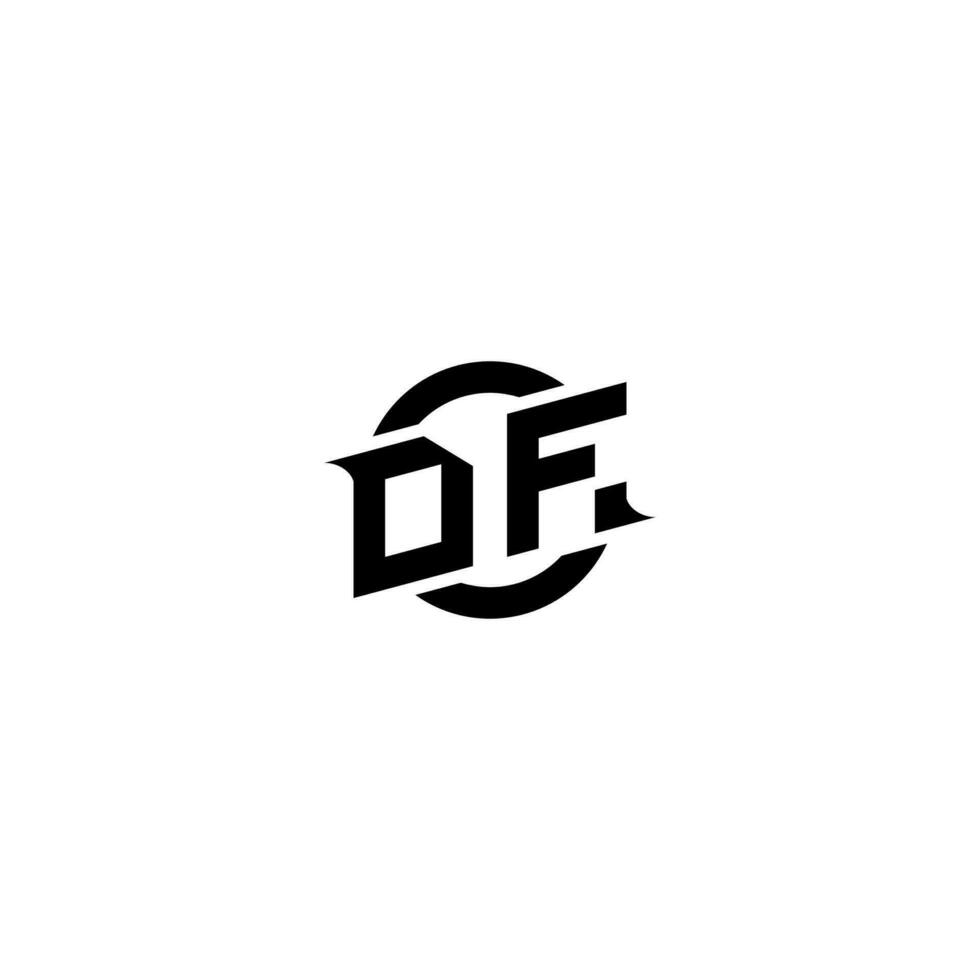 DF Premium esport logo design Initials vector