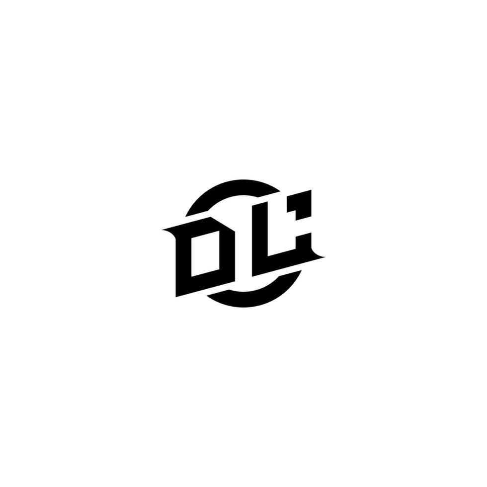 DL Premium esport logo design Initials vector