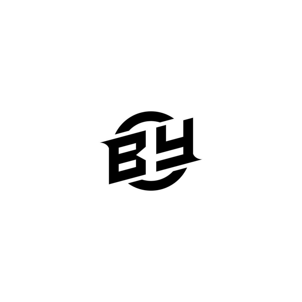 BY Premium esport logo design Initials vector